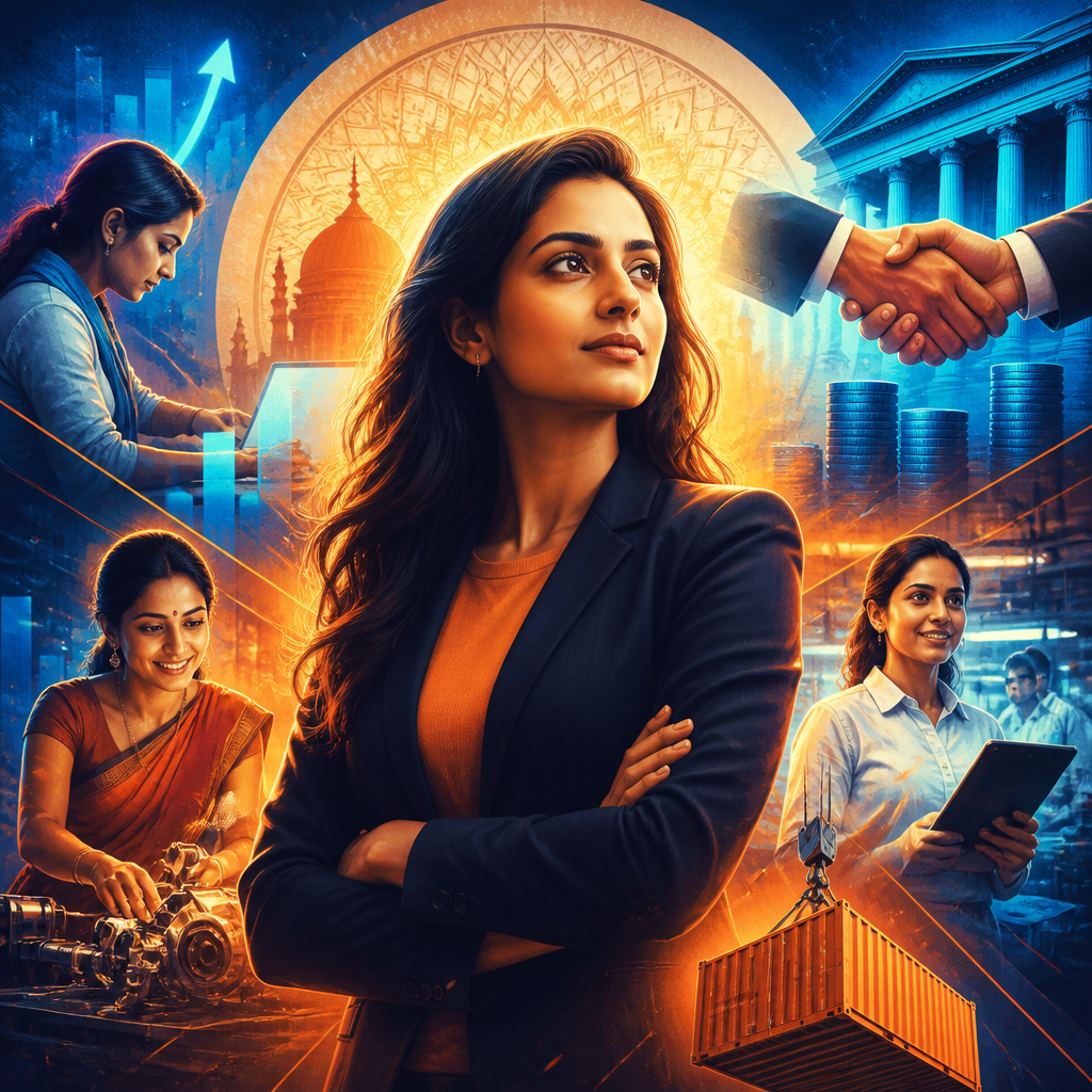 Cinematic poster for Women Founder Incentive Bill