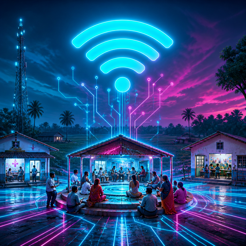 Cinematic poster for Smart Village Internet Bill