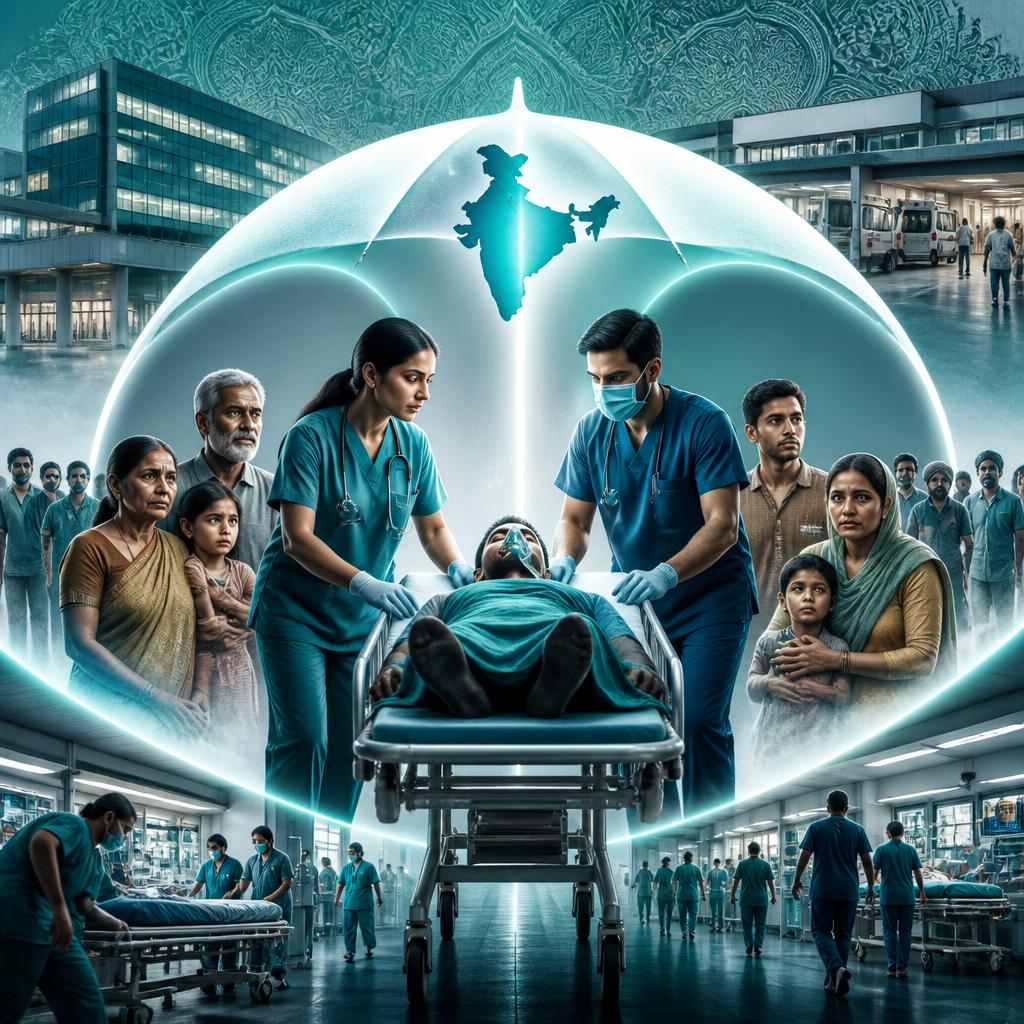 Cinematic poster for Universal Emergency Healthcare Bill