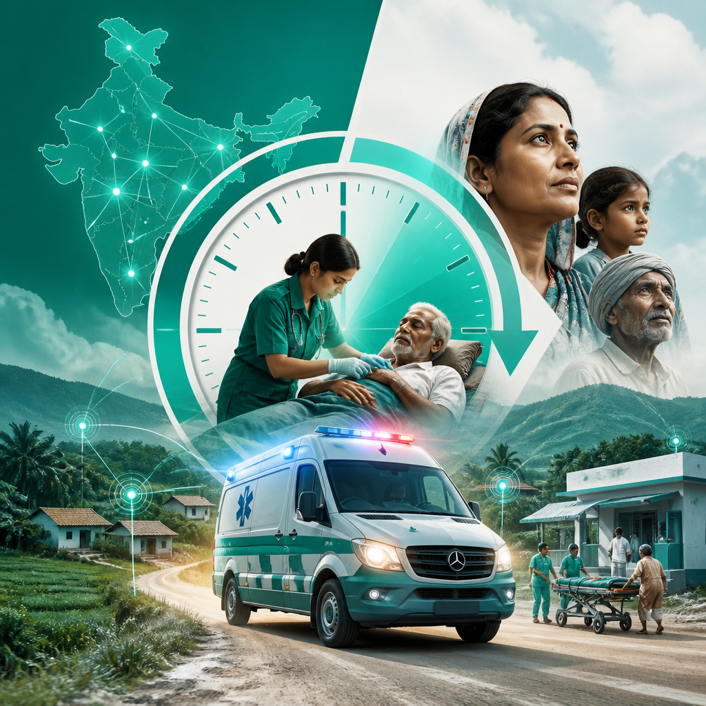 Cinematic poster for Rural Ambulance Network Bill