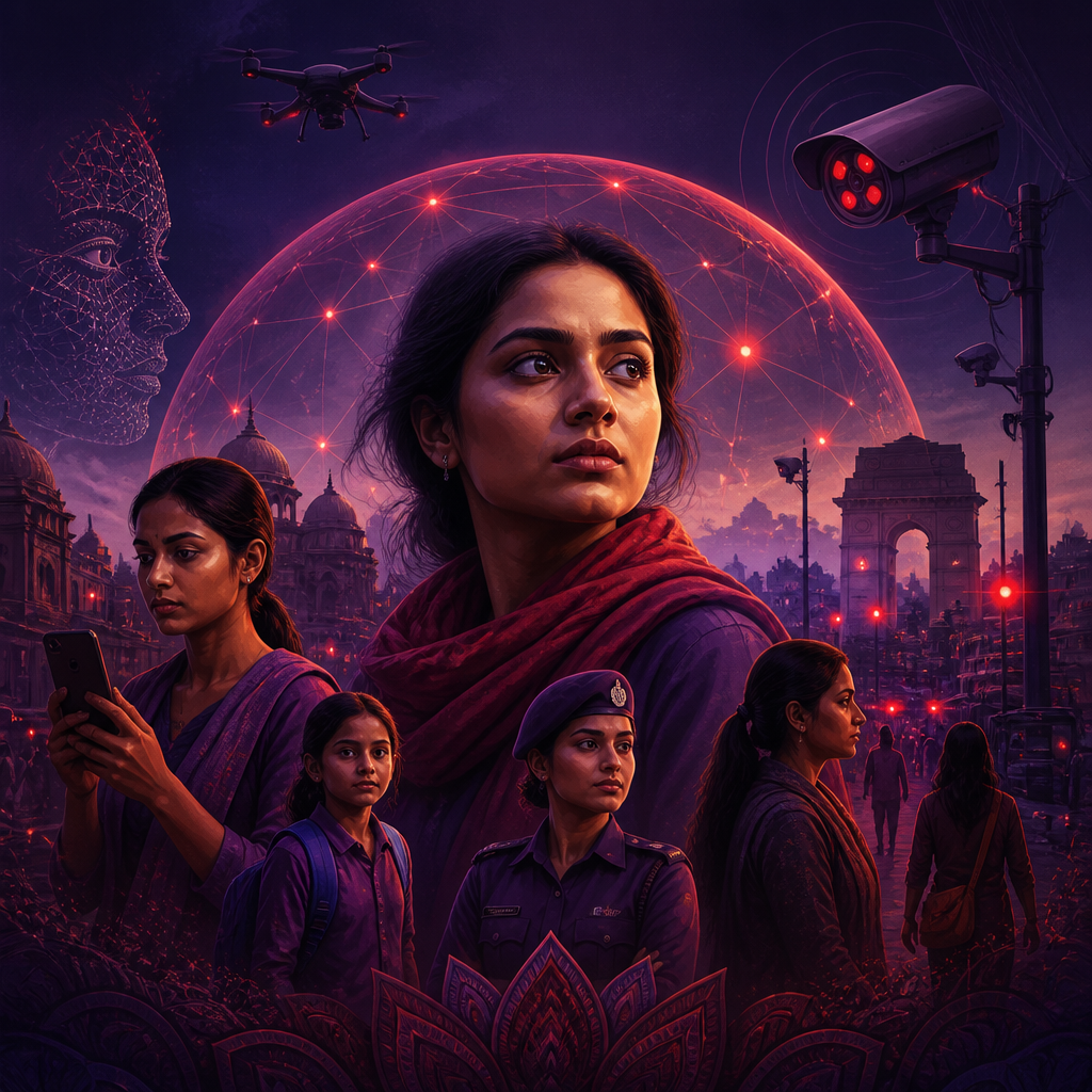 Cinematic poster for Smart Surveillance Women Safety Bill