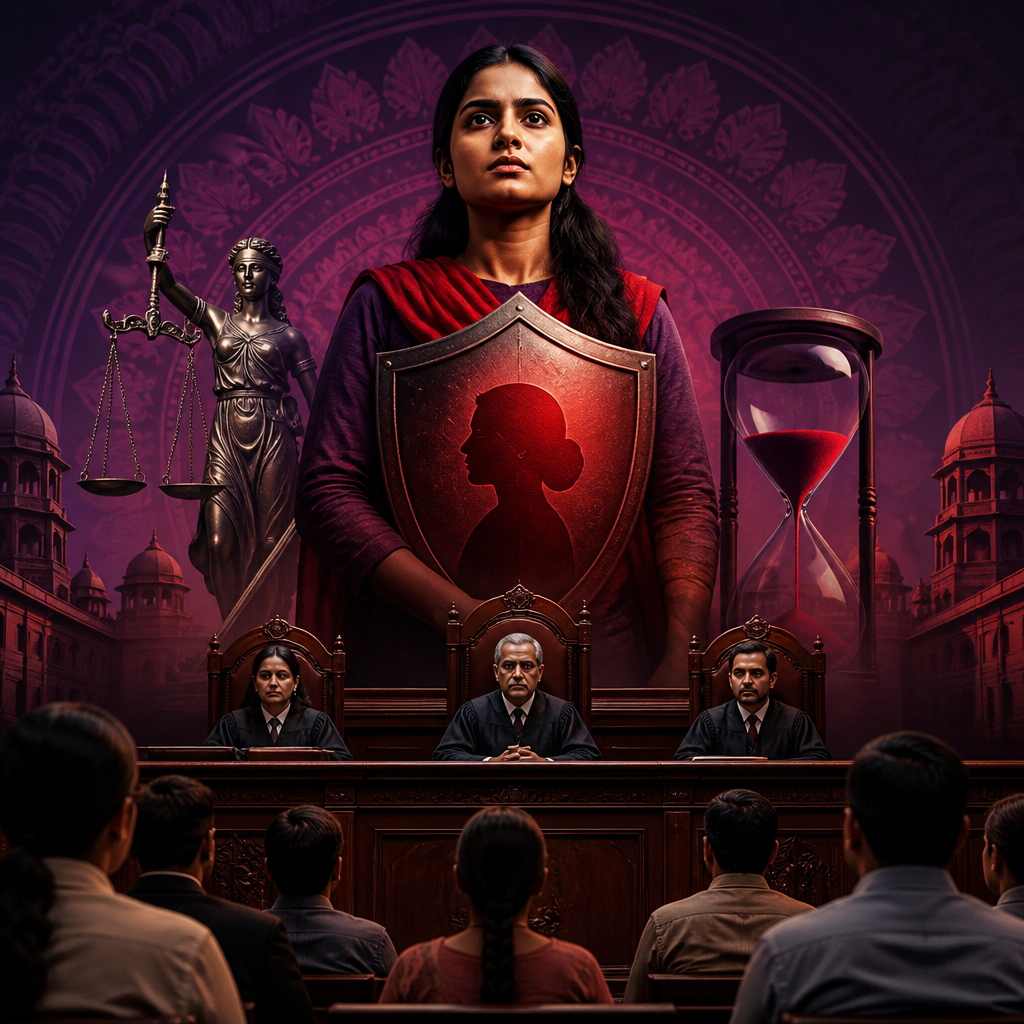 Cinematic poster for Fast-Track Crimes Against Women Bill