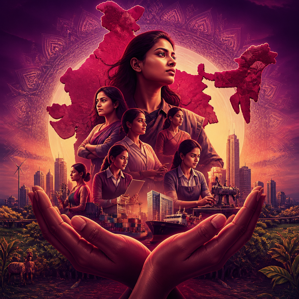 Cinematic poster for Women Entrepreneurship Zones Bill
