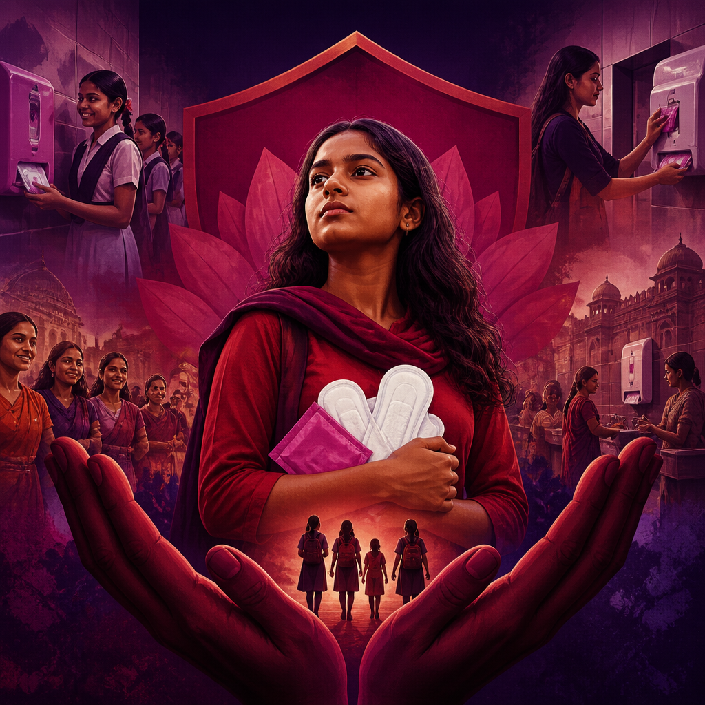 Cinematic poster for Menstrual Health Support Bill