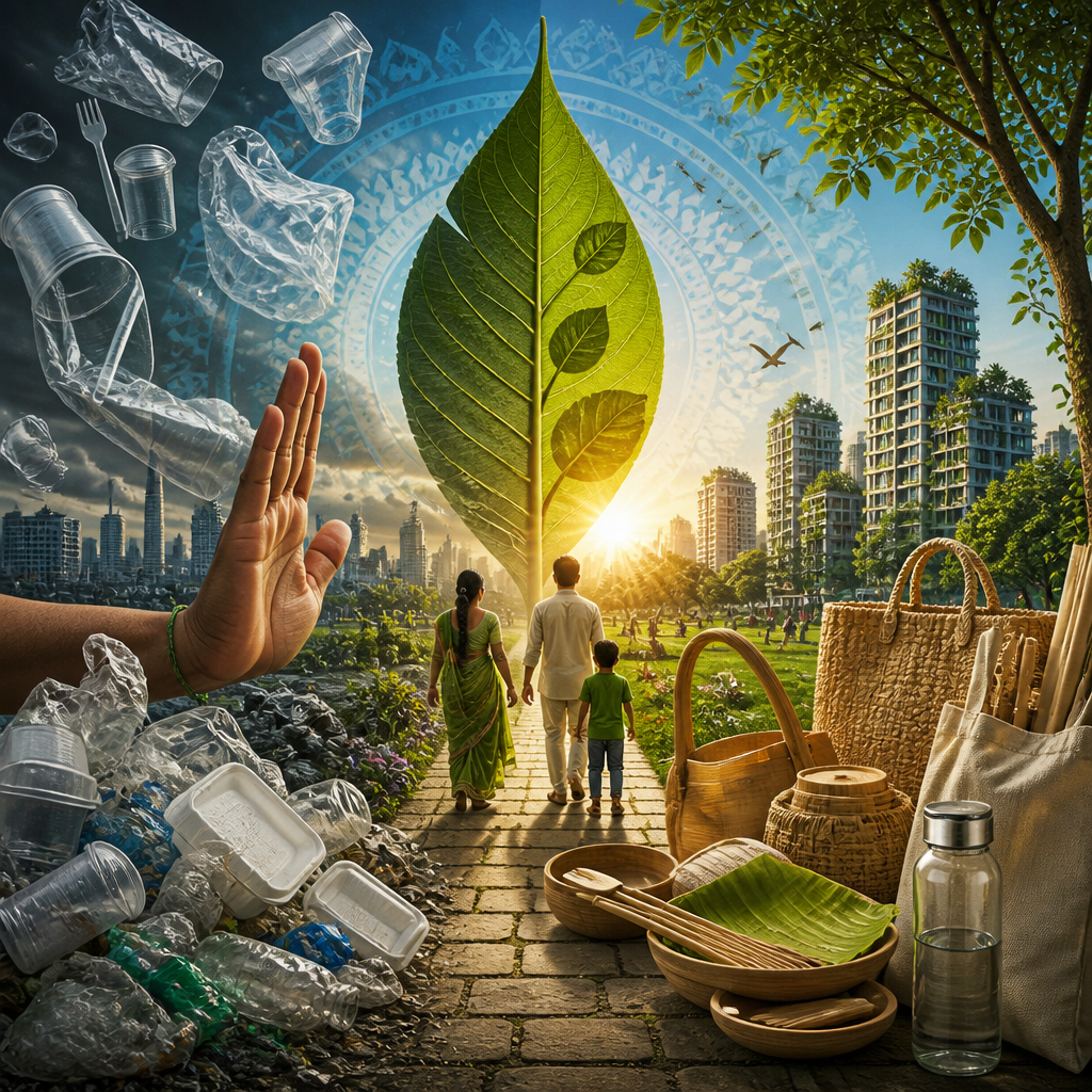 Cinematic poster for Plastic-Free Cities Bill
