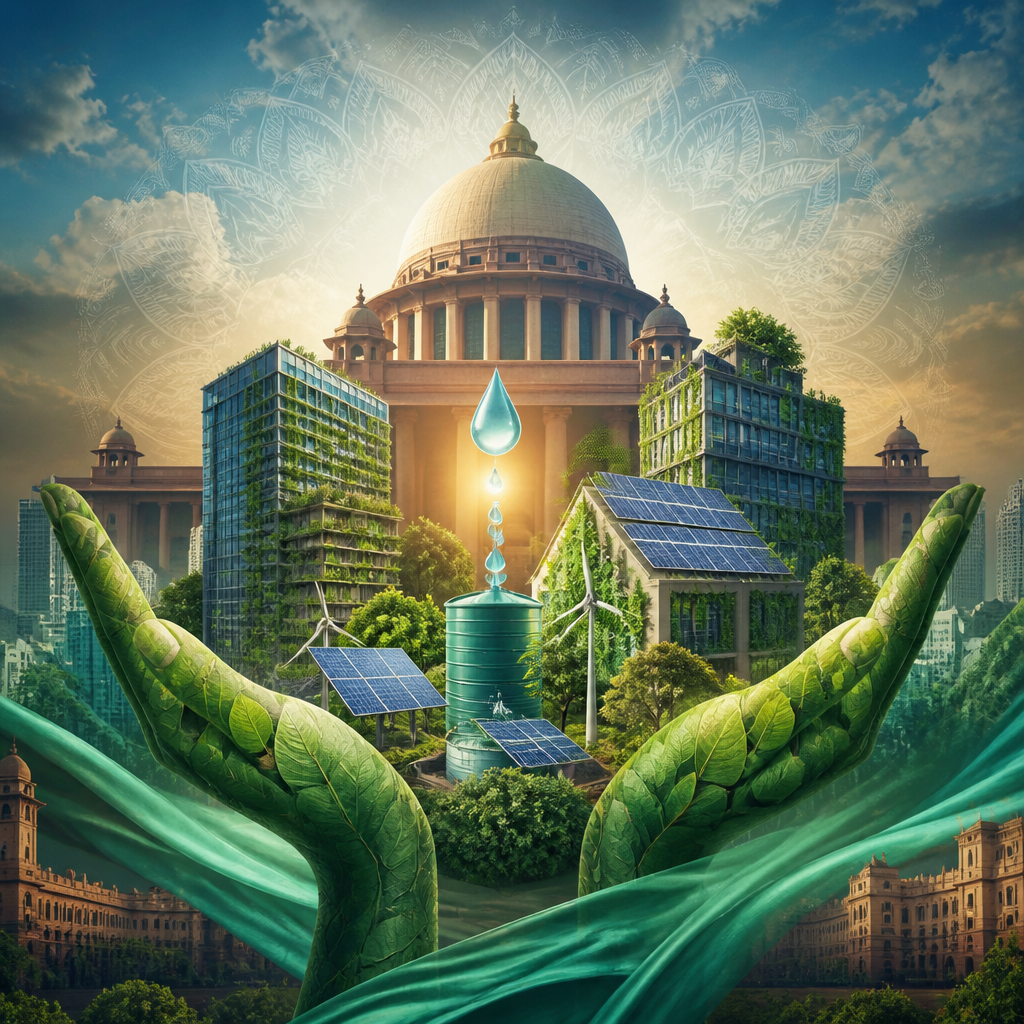 Cinematic poster for Green Building Incentive Bill